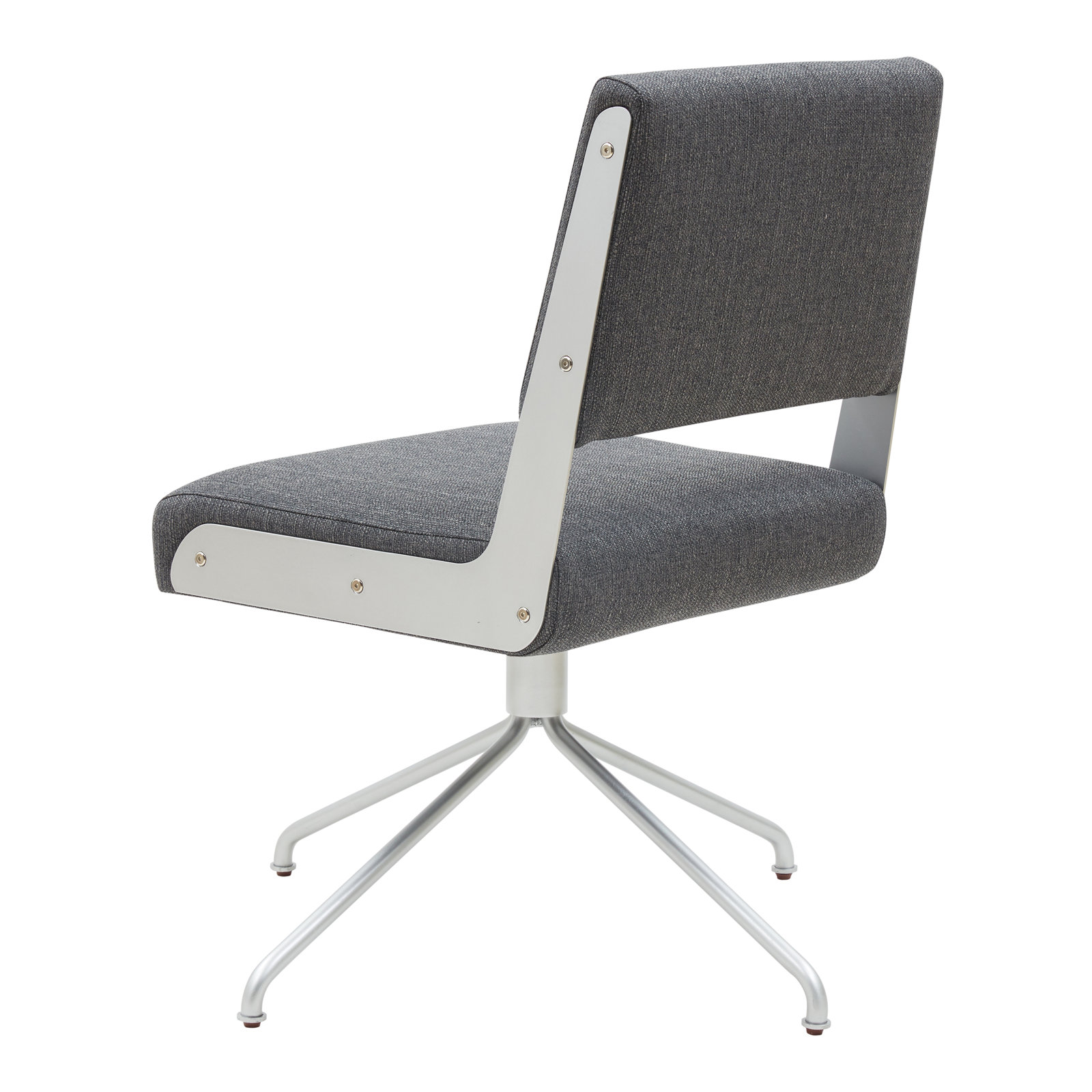 Bowerman Swivel Office Chair, Silver, Slate Gray