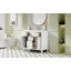 Ensemble de meuble-lavabo 36 po avec lavabo en céramique, armoire de salle de bain simple autoportante avec 4 tiroirs et 2 armoires, armoire de rangement-1389735248