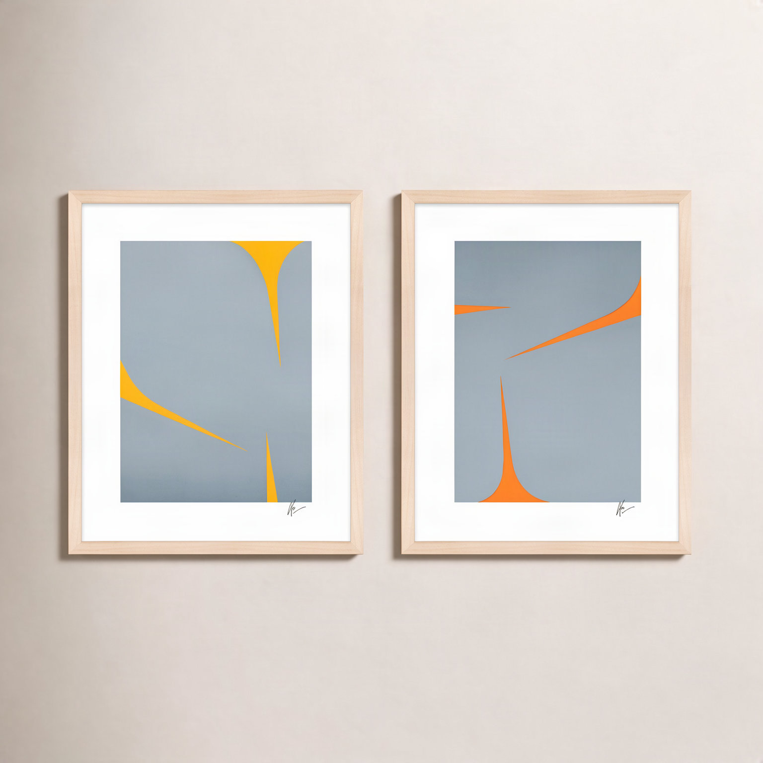 Clouds. Set Of 2 by Lee Lessem, Beige, 24" W x 30" H