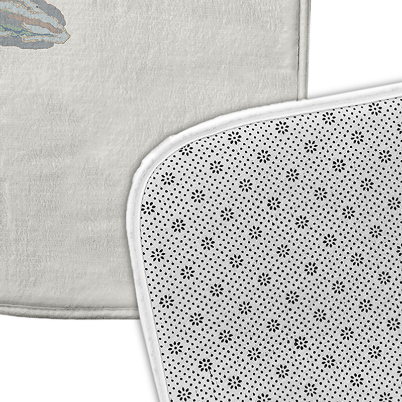 Tapis de bain Beach, L 17 po x L 24 po, gris