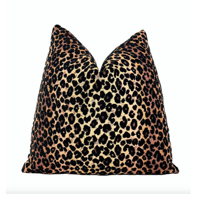 Leopard Velvet Throw Pillow Cover