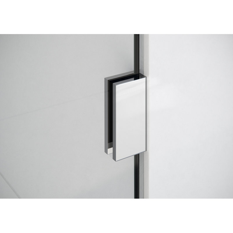 Illume 55 in. x 78 in. Fully Frameless Wall Hinge Shower Door, Chrome