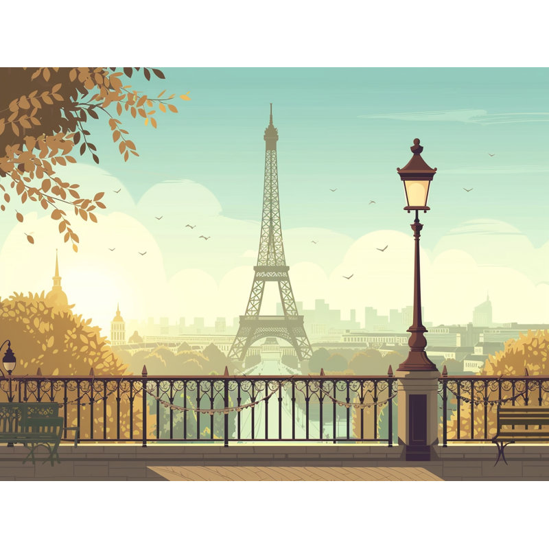 Rideaux transparents pour la tour Eiffel, 2 panneaux, H 20 po x l 54 po