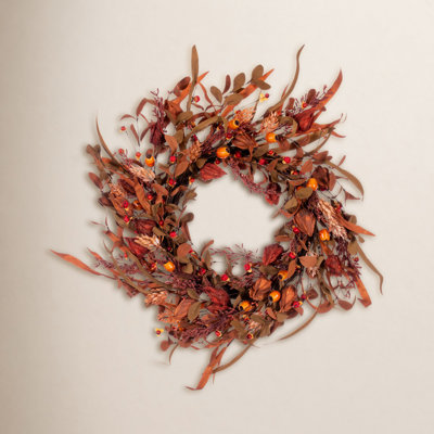 22" Fall Foliage Leaf Wreath