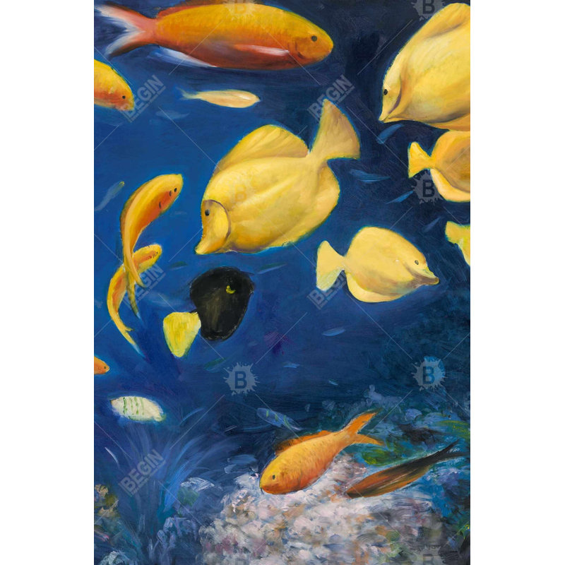 «Fish Under The Sea», H 36 po x l 24 po