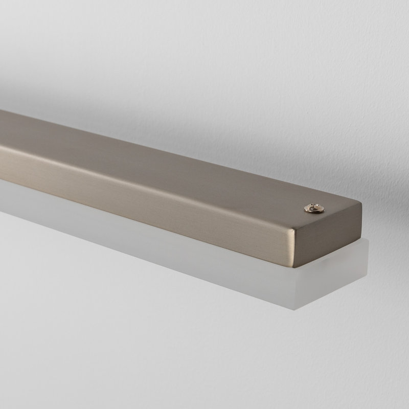 Barre d'éclairage de salle de bain 1 lumière DEL Alfonza, Nickel brossé, Blanc froid 5000K, L 47,24 po