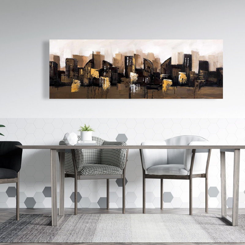 Paysage urbain abstrait brun