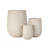 Egg-Shaped Lightweight MGO Outdoor Planter Set of 3, Modern Stone-Look Textured Flower Pots with Drainage Holes and Rubber Plug, Suitable for Patio-1890061509