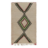 One-of-a-Kind Rectangle 3'7"x5'10" Hand Knotted Area Rug