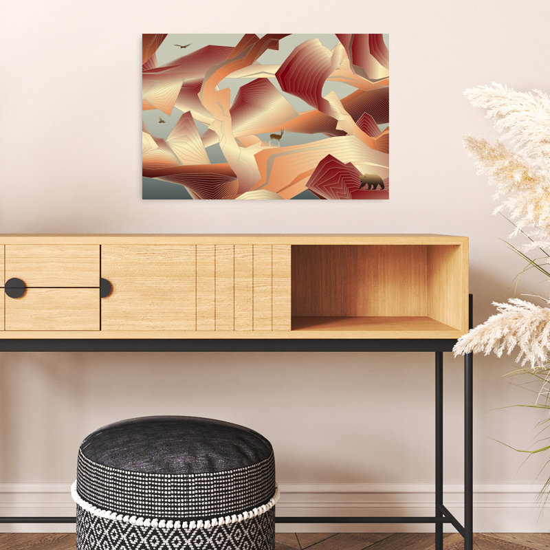 Reproduction d'art mural moderne, paysage moderne abstrait, 16" H x 24" W