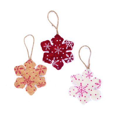 1.75'' Fabric Holiday Shaped Ornament
