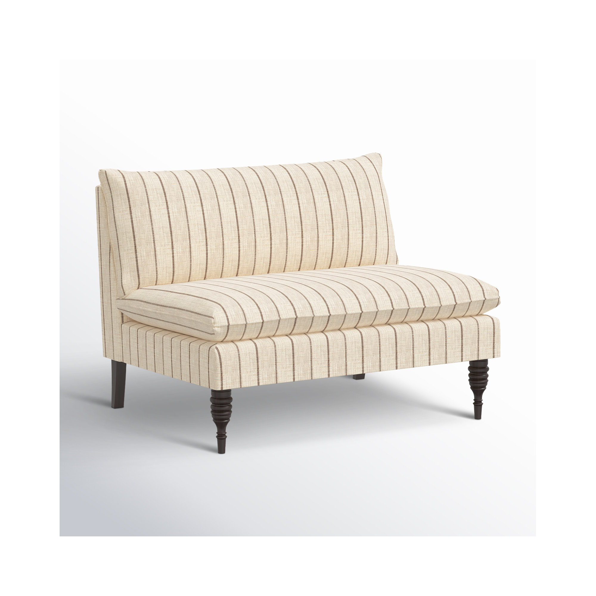 Cecelia 47'' Upholstered Loveseat, Fritz Charcoal Stripe
