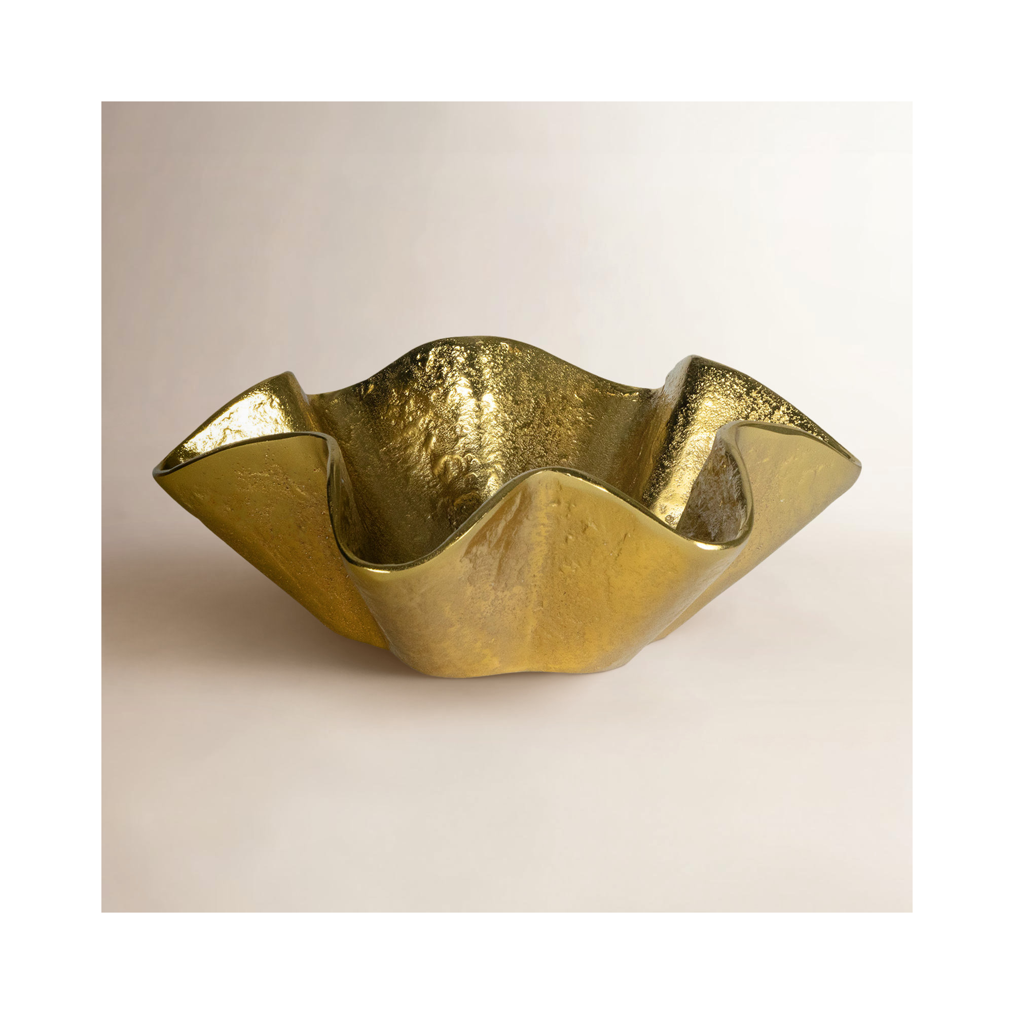Pedicoat Metal Bowl Small, Brass, 4.75" H x 13" W x 13" D