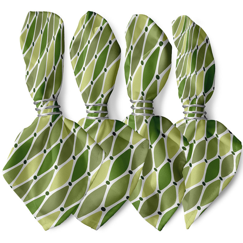 Ensemble de serviettes 4 pièces Odelina Raina, Vert