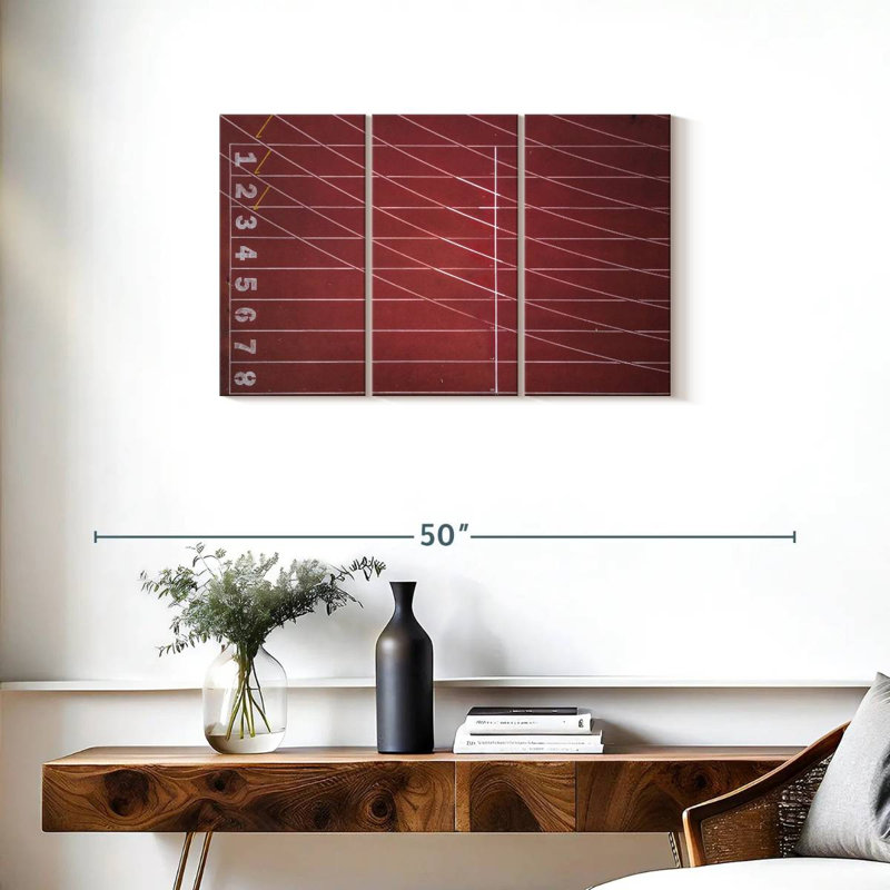 Sireci Empty Track And Field, 20" H x 33" W