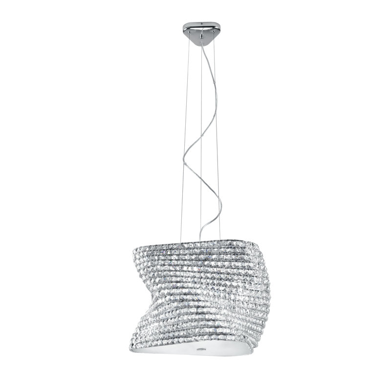 Francesca 9 - Light Chrome Crystal Pendant
