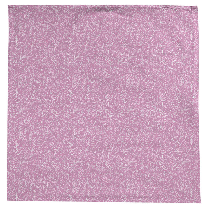 Leffel Ditsy Floral Pattern Tablecloth, Pink/White