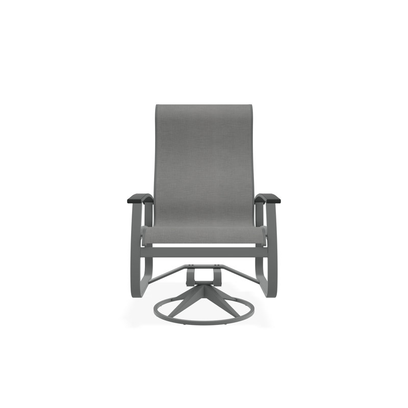 Belle Isle Outdoor Dining Chair, Graphite, Alloy Sunbrella®