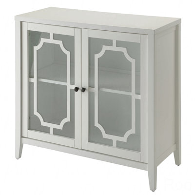 Console blanche avec 2 portes