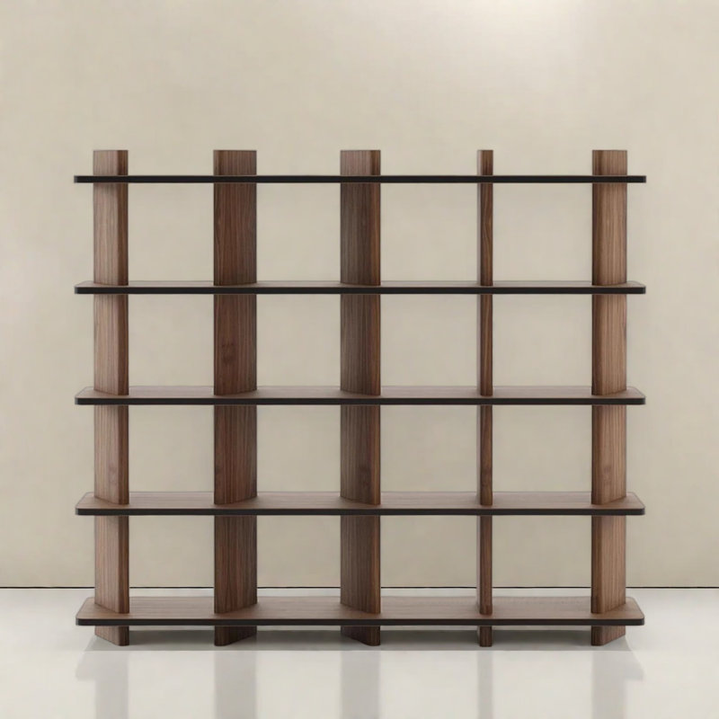 Makinley, (5 tablettes) H 70,8 po x l 86,6 po x P 11,8 po, Marron foncé