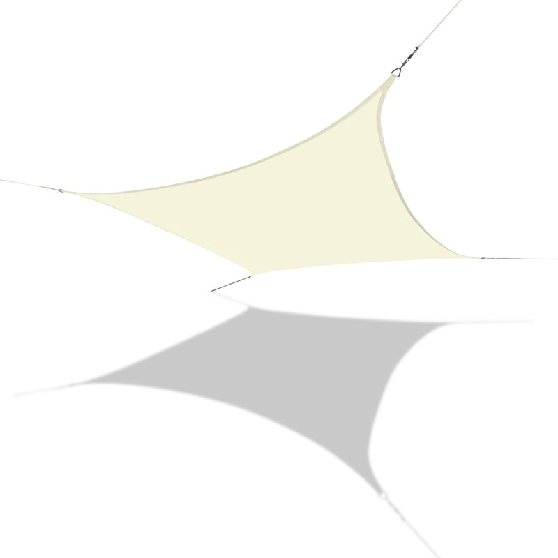 Voile d’ombrage carré 11 pi 10, Crème, 11 pi 10 po x 11 pi 10 po