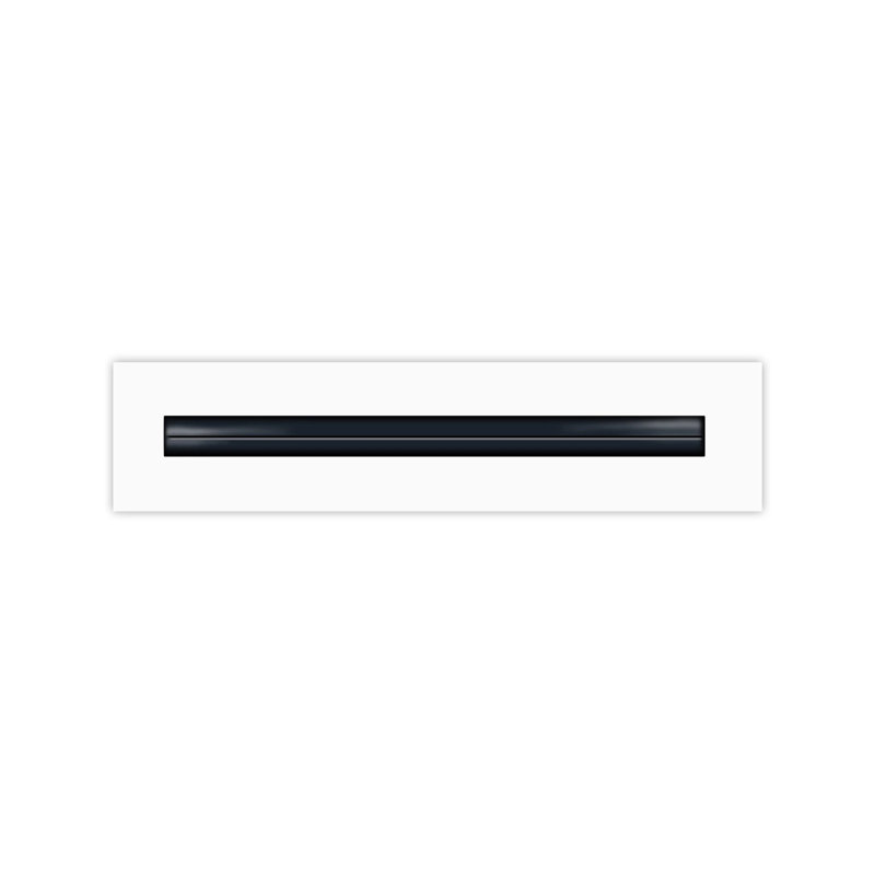 Buildmart - Diffuseur linéaire à 1 fente de 12 po - Fente simple - Évent décoratif blanc - Évent moderne / Taille: H 2 po x l 2 po x L 12 po