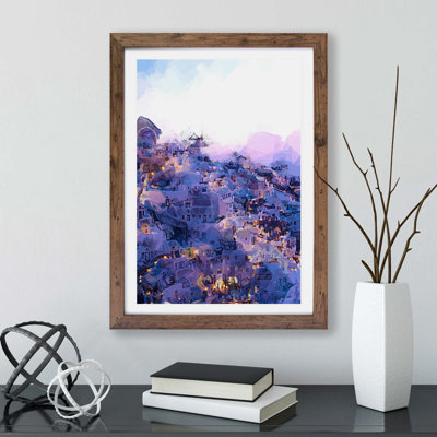 The Oia Santorini Skyline In Greece - Single Picture Frame Painting
