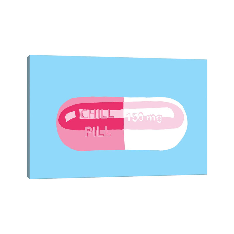 Chill Pill by Jaymie Metz - Wrapped Canvas Print, 20.32 cm H x 30.48 cm W