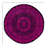 Huckstep One-of-a-Kind 8' 1" X 8' 3" Round Wool Area Rug Purple