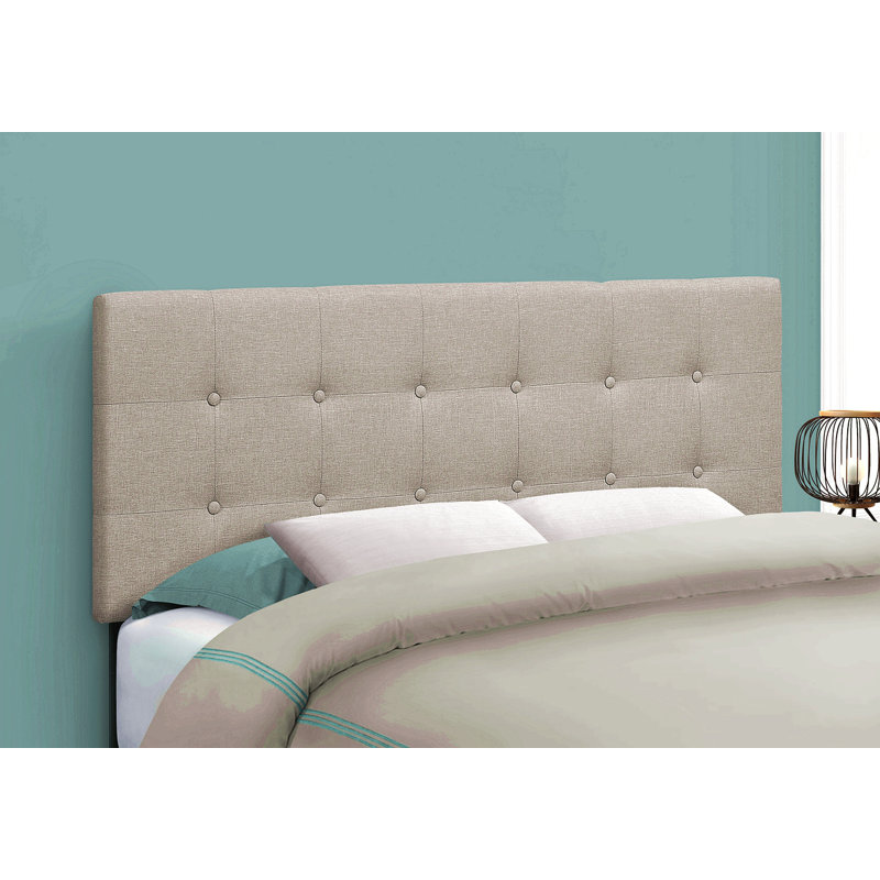 Lit, tête de lit seulement, lit double, chambre à coucher, revêtement, Lit double, Gris