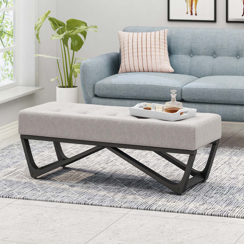 Banc repose-pieds, Gris clair