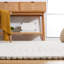 Tapis blanc en laine / polyester tissé à la main Manya-755904837