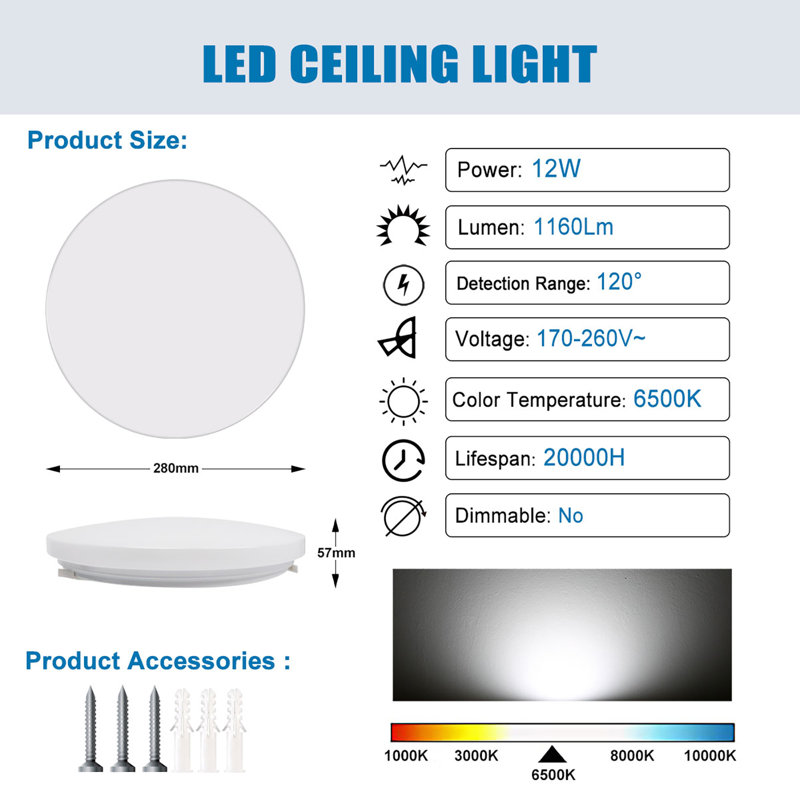 Plastic Semi Flush Mount