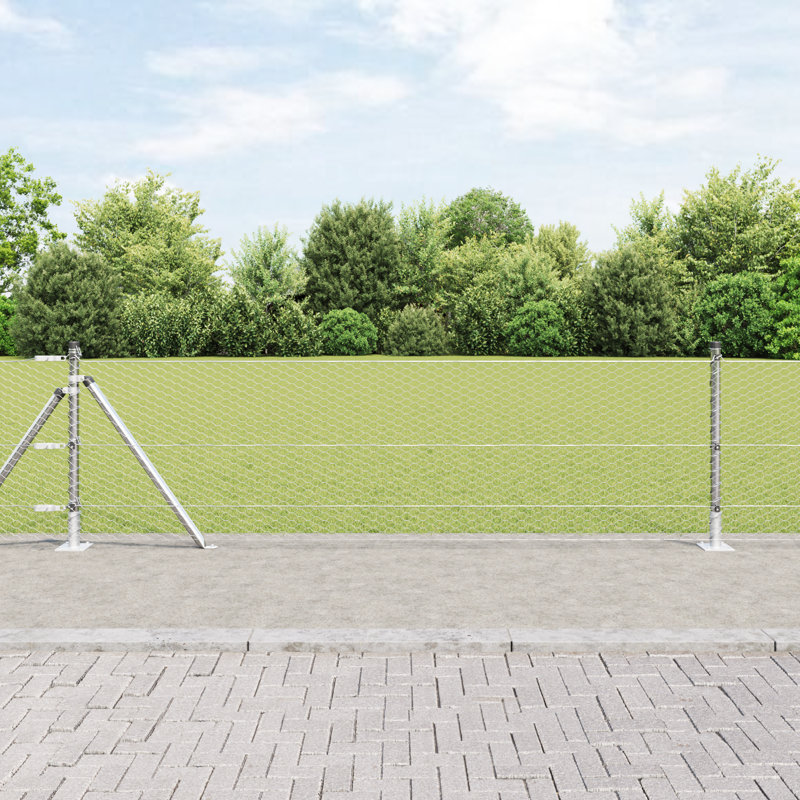 Hexagon Fence Galvanised Steel, 60cm H x 2500cm W