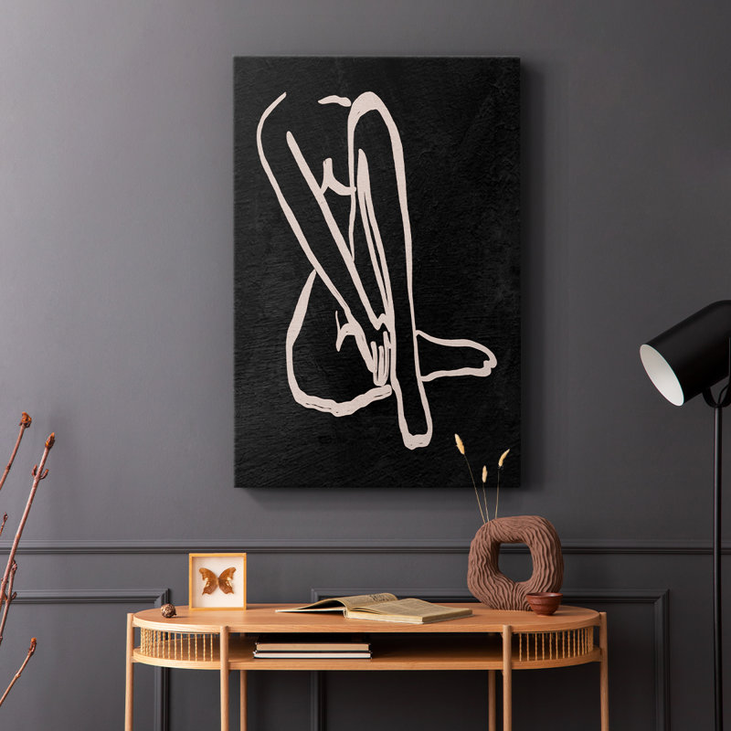 Figurine en noir I - galerie Cavas, H 18 po x l 12 po
