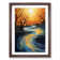 River Abstract - Single Picture Frame Print on Wood