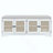 Rustic Storage Bench, Multifunctional Wood Entryway Shoe Bench with Removable Cushion, Woven Rattan Doors & Adjustable Shelves-565311973