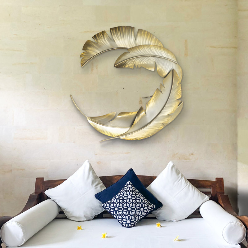 Coastal Wall Decor on Metal, Gold