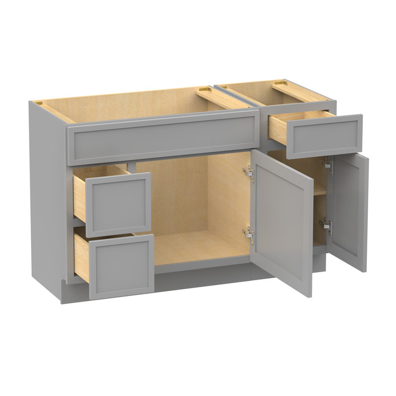Base de meuble-lavabo simple 51 po seulement, Gris