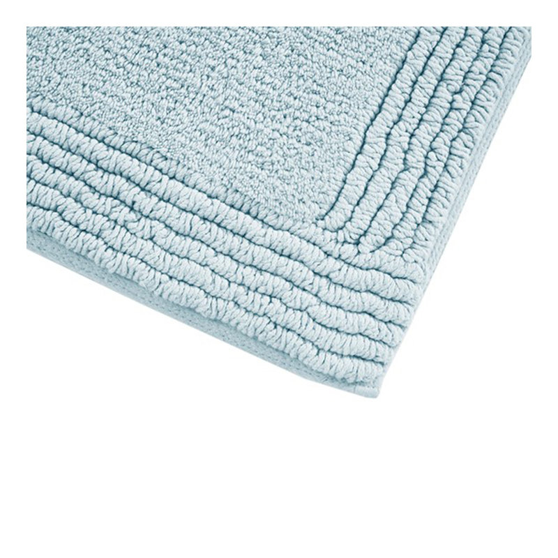 100% Cotton Tufted 3000 GSM Reversible Bath Rug Blue(1 Bath Rug), Rectangle 1'9" x 2'10"