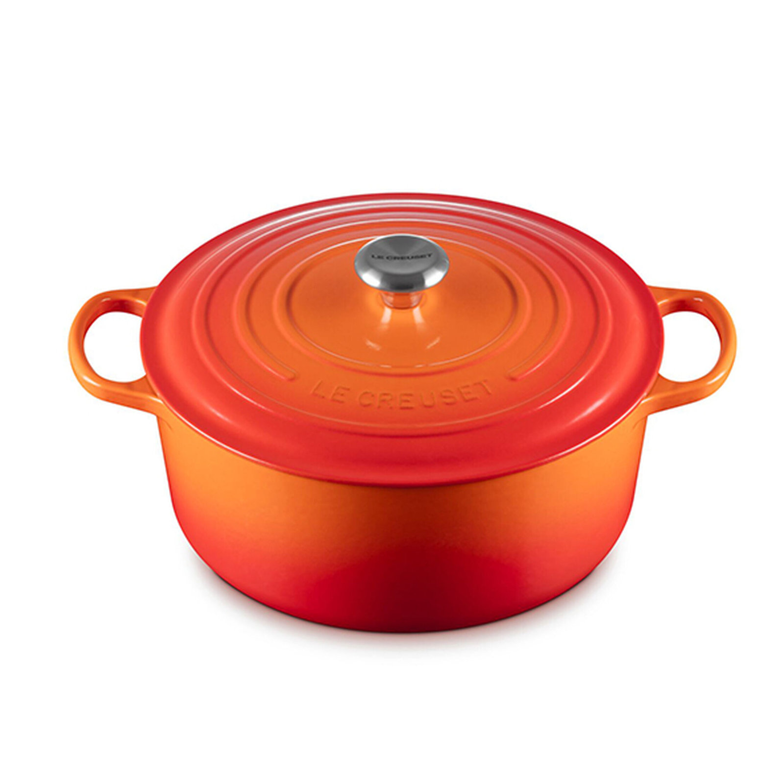 Le Creuset Signature Enameled Cast Iron Round Dutch Oven with Lid, 4.5 quarts, Flame