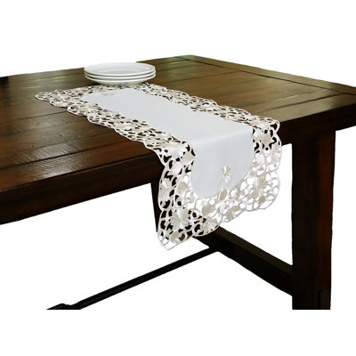 Sherill Embroidered Cutwork Table Runner