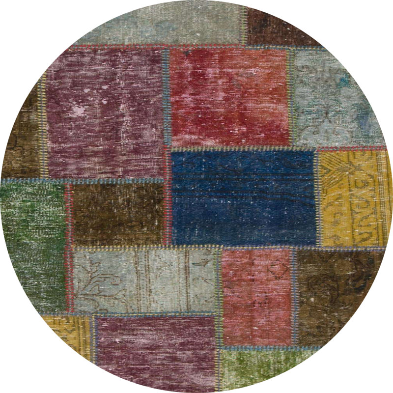 Abstract Indoor Rug, Round 6'