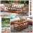 Kymoni Rectangular Solid Wood Outdoor Coffee Table , 18 " W 35.5 " D