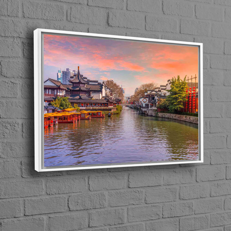 Print on Canvas, White, Framed Print without Mat, 40 cm H x 60 cm W