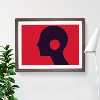 Silhouette Of Man Abstract - Single Picture Frame Print