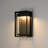 Rippled Glass Rectangle Cage Dimmable LED Outdoor Wall Sconce