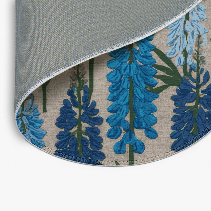 Tapis bleu intérieur et extérieur Botanical