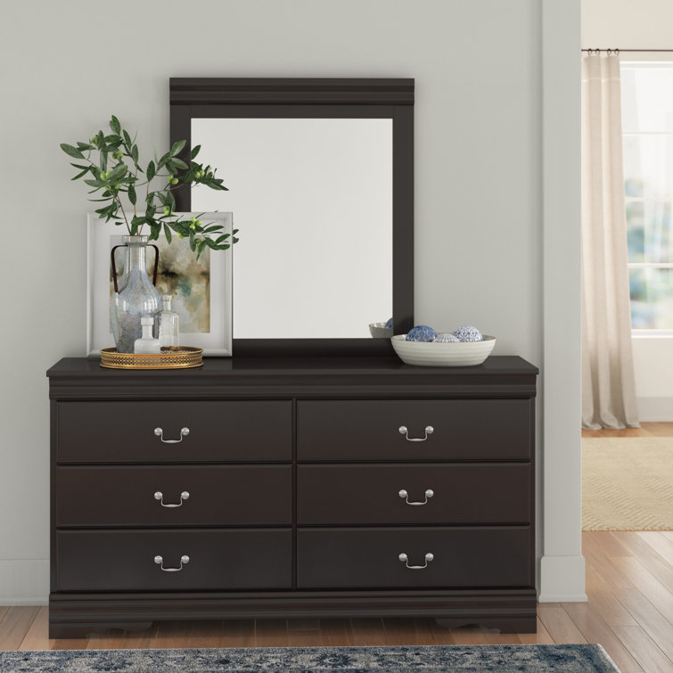 Commode double 6 tiroirs avec miroir Amaaima