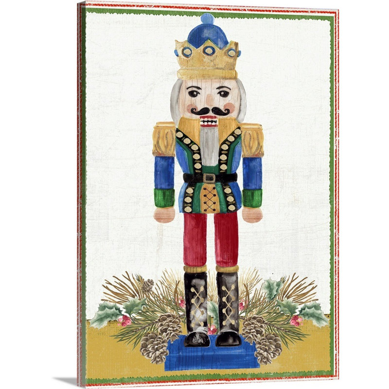 Wintery Nutcracker - reproduction d'art sur toile, Toile tendue, H 16 po x l 12 po x P 1,25 po